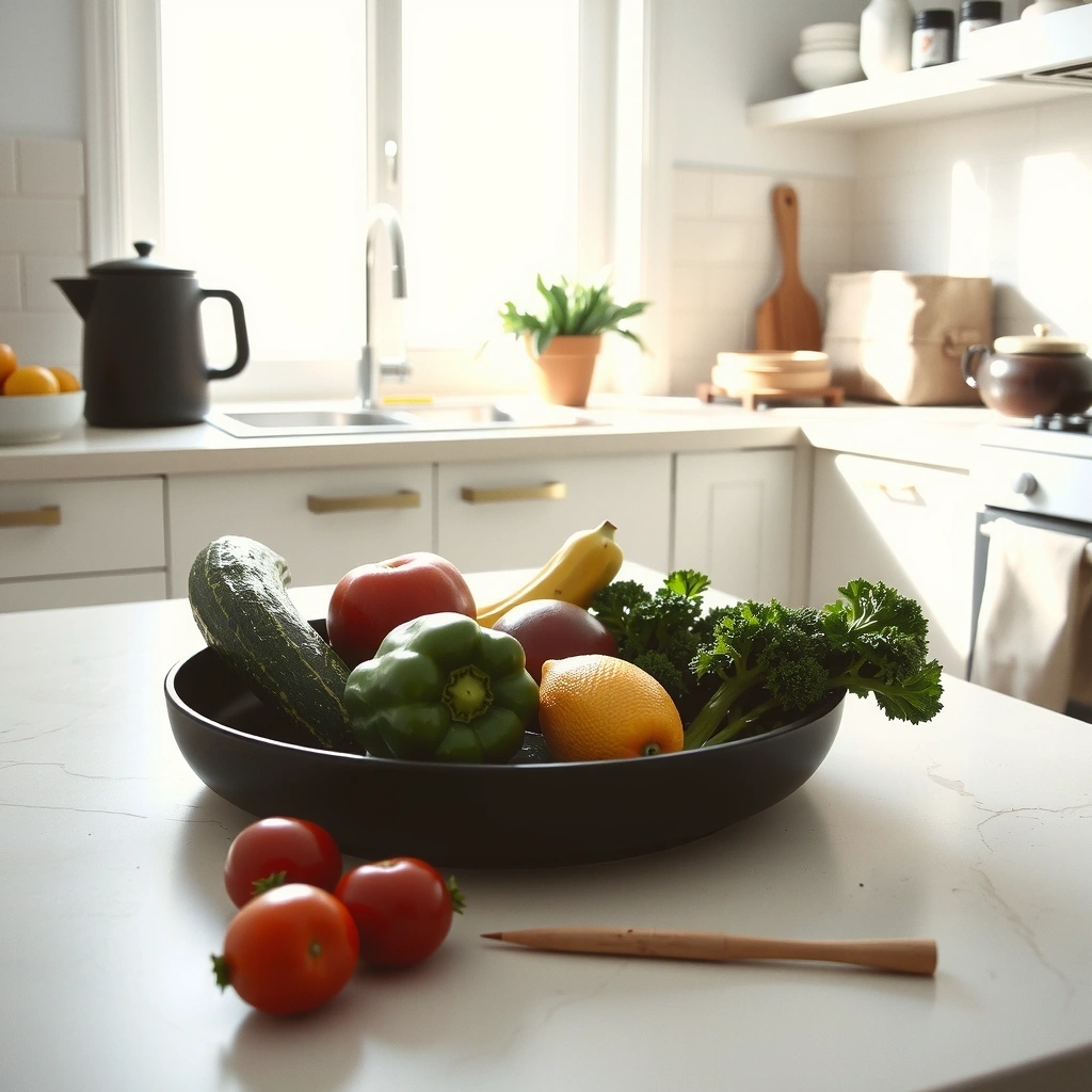 Minimalist kitchen setup representing daily wellness